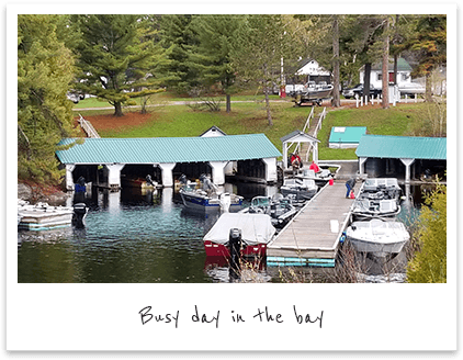 Main dock and rental stalls