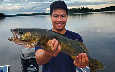 Frog Rapids Camp walleye fishing on Lac Seul