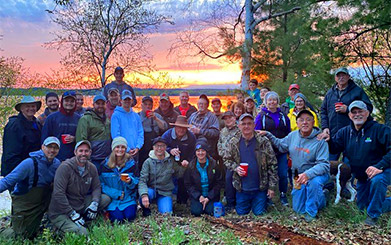 Frog Rapids Camp fishing group photo